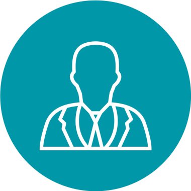 kullanıcı simgesi beyaz arkaplanda izole edildi. vektör illüstrasyonu