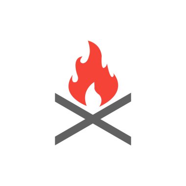  Kemik Yangını Simgesi Moda Tarzı İzole Arkaplan