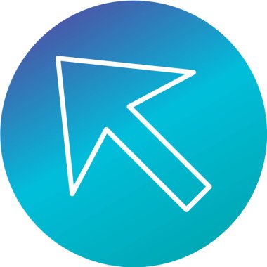 imleci olan modern mavi düğmenin vektör çizimi