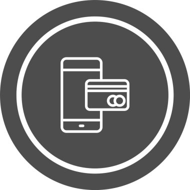 Moda tarzı izole edilmiş arka planda mobil bankacılık simgesi    