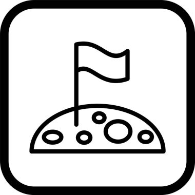 Ay Simgesinde Bayrak Moda Biçiminde İzole Arka Gruplandırılmış