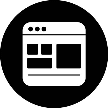 Modern siyah beyaz simgesinin vektör illüstrasyonu