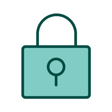 Kilit simgesinin vektör illüstrasyonu