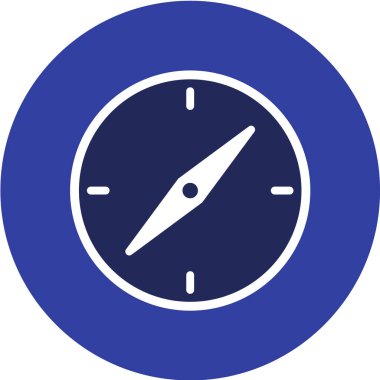 Bir pusula simgesinin vektör illüstrasyonu