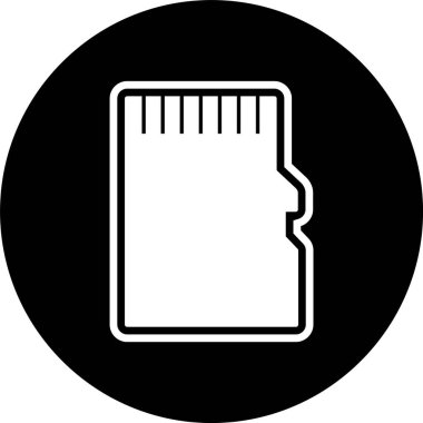 Moda Biçiminde Hafıza Kart Simgesi İzole Arkaplan