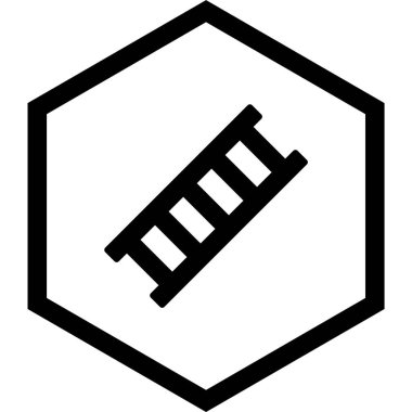 Moda Biçimli Merdiven Simgesi İzole Arkaplan      