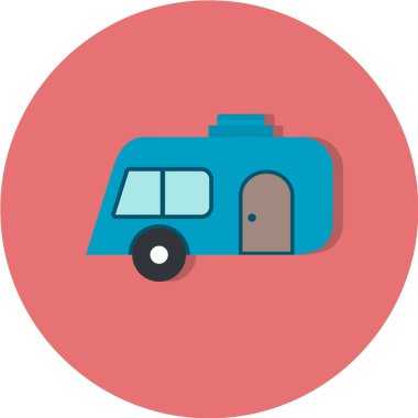 Tren Düz Vektör Simgesi