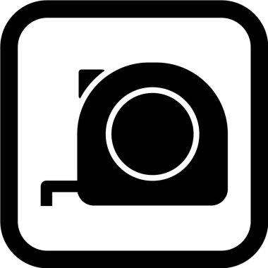 Teyp Simgesi Moda Biçimli İzole Arkaplan Ölçümü      