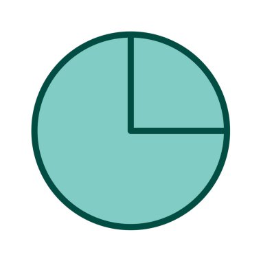 Pasta grafiği simgesi. vektör illüstrasyonu