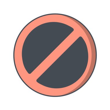 Basit kısıtlı simge, vektör illüstrasyonu