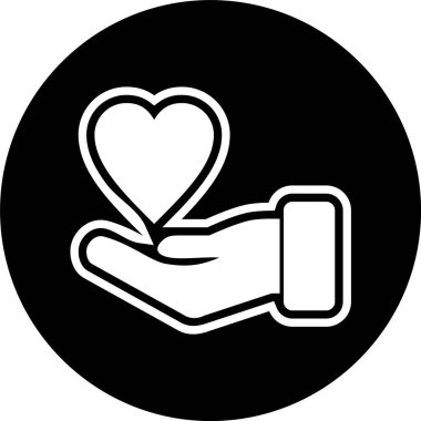 Moda Biçimli Hayırseverlik Simgesi İzole Arkaplan  