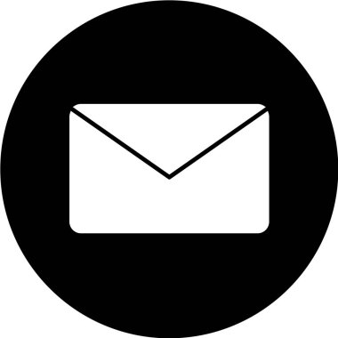 Beyaz arkaplanda zarf simgesi