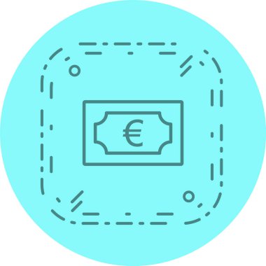 Trendi Biçimli Euro Simgesi İzole Arkaplan      