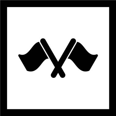 Bir kayak simgesinin vektör illüstrasyonu