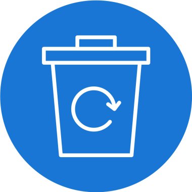 Mavi ve beyaz bir ikonun vektör illüstrasyonu