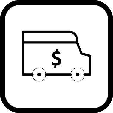 Moda Biçimli Güvenlik Van Simgesi İzole Arkaplan   