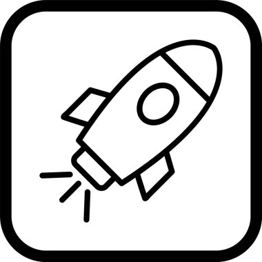 Uzay Gemisi Simgesi Moda Biçimli Ayrı Arka Gruplandırılmış