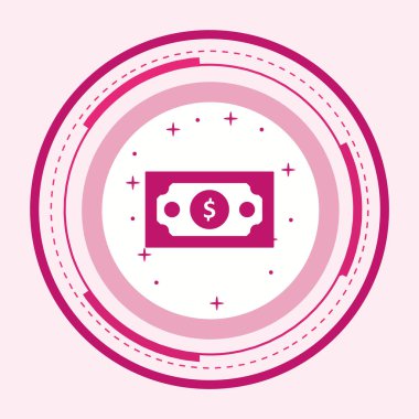 Banka notu Simgesi Moda Biçiminde İzole Arkaplan   