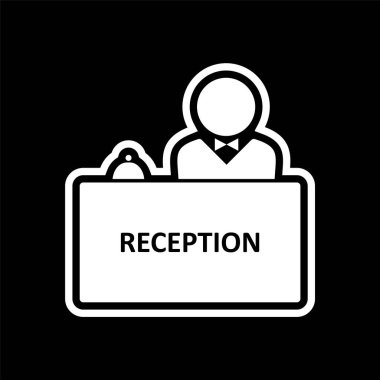  Moda Biçimli Ayrı Arkaplanda Resepsiyon Simgesi  