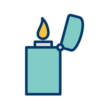 beyaz arkaplanda kamp konsepti vektör simgesi 