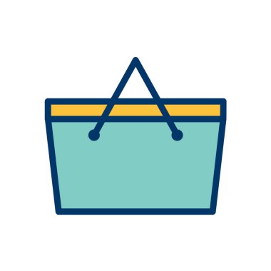 beyaz arkaplanda kamp konsepti vektör simgesi 