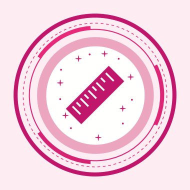 Moda Biçimli Cetvel Simgesi İzole Arkaplan      