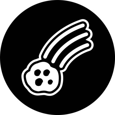 Düşen Meteorit Simgesi Moda Biçiminde İzole Arka Gruplandırılmış