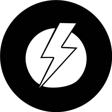 Bir yıldırım simgesinin vektör çizimi