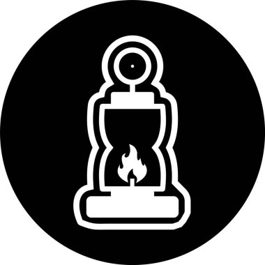 Moda Biçimli Lantren Simgesi İzole Arkaplan