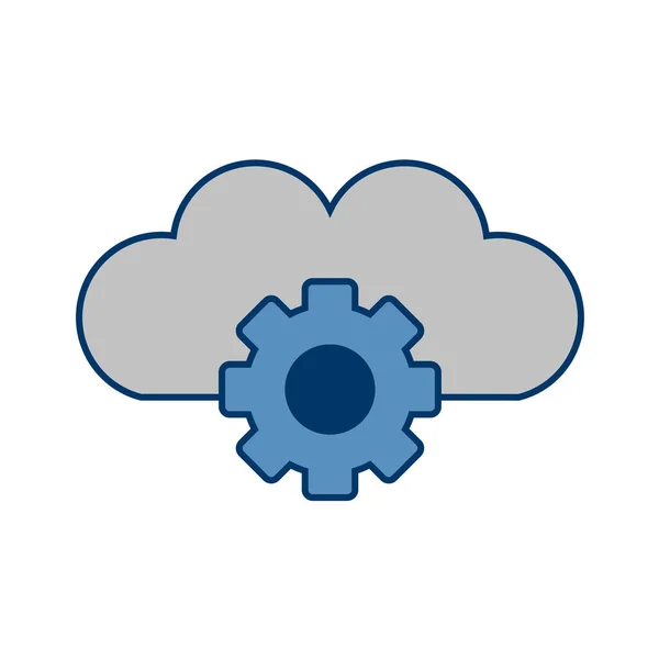 Cloud Computing Icon Ilustración Vectorial — Vector de stock