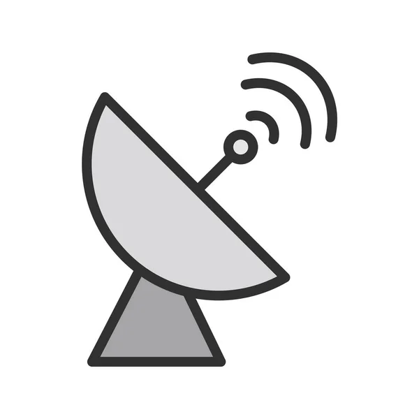 Δορυφορική Dish Εικονίδιο Μοντέρνο Στυλ Απομονωμένη Backgroun — Διανυσματικό Αρχείο