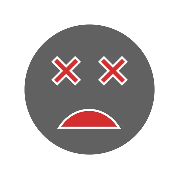 Icona Emoji Morta Stile Trendy Backgroun Isolato — Vettoriale Stock