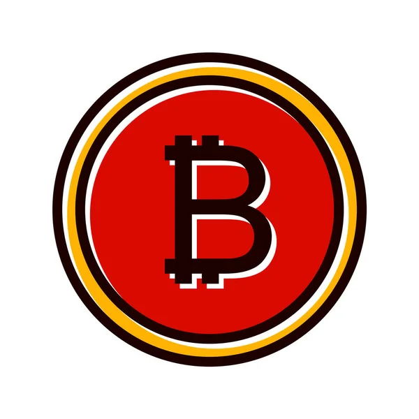 Bitcoin Icon Trendy Style Isolated Background — Stock Vector