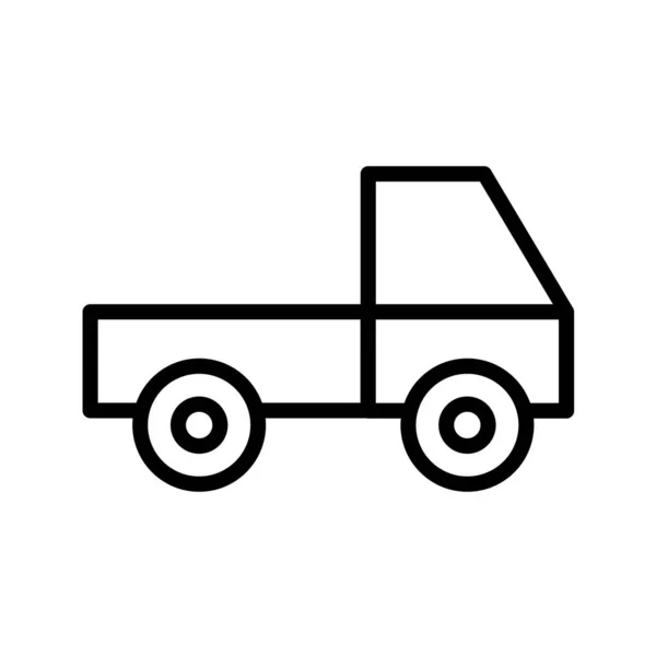 Camión Línea Vector Icono — Archivo Imágenes Vectoriales