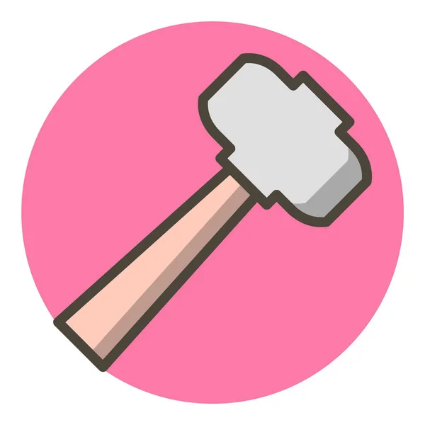 Hammer Icon Trendy Style Isolated Background — Stock Vector