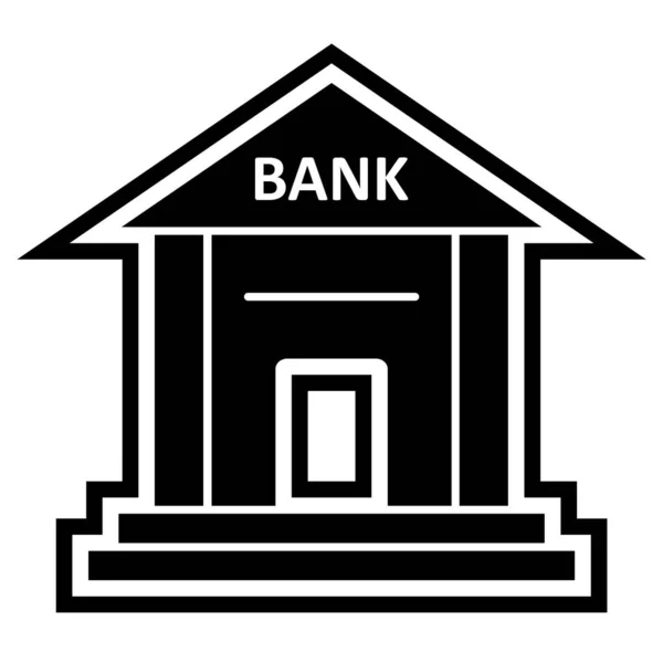 Ícone Banco Estilo Moderno Isolado Fundo —  Vetores de Stock