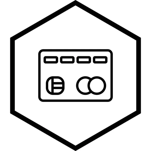 Піктограма Кредитної Картки Стилі Модний Ізольований Фон — стоковий вектор