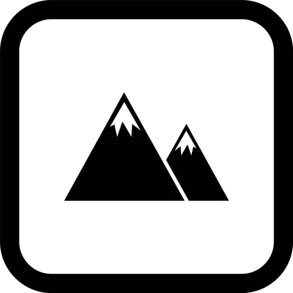 Icono Las Montañas Estilo Moda Fondo Aislado — Archivo Imágenes Vectoriales