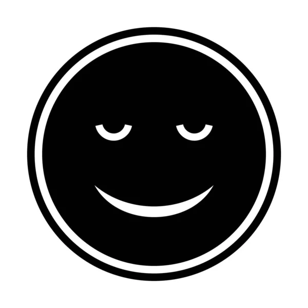 Calm Emoji Icon Trendy Style Isolated Backgroun — Stock Vector