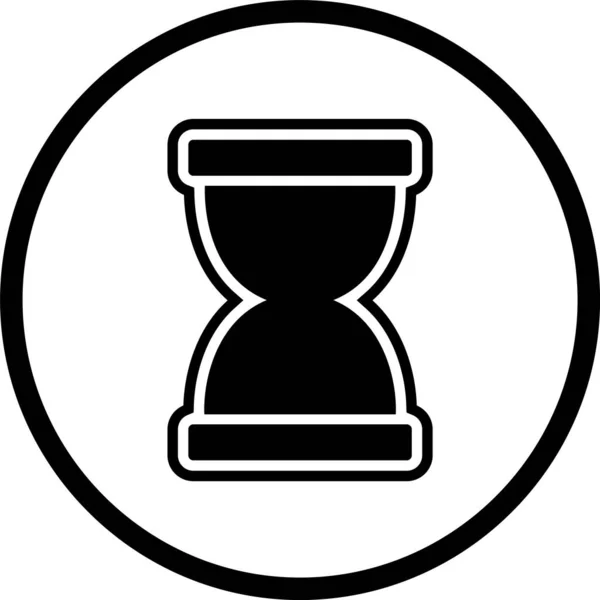 Icono Reloj Arena Estilo Moda Fondo Aislado — Vector de stock