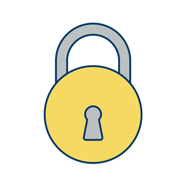 Padlock Icon Vector Illustration — Stock Vector