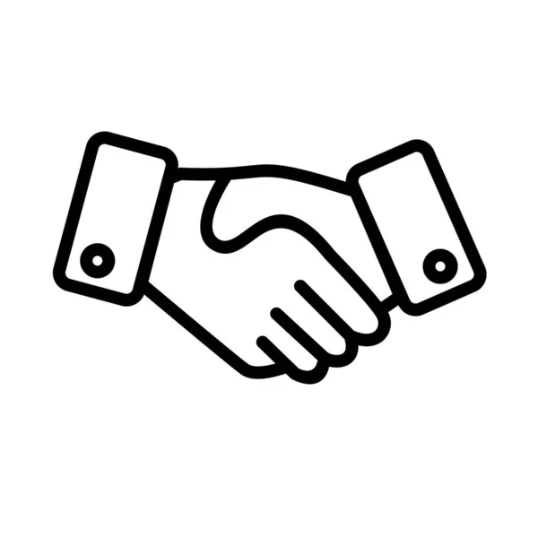 Handshake Icona Vettoriale Illustrazione — Vettoriale Stock