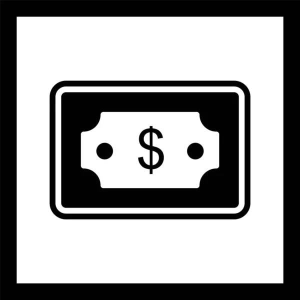 Ícone Dólar Estilo Moderno Isolado Fundo —  Vetores de Stock