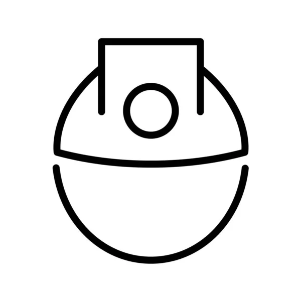 Ikon Helm Dalam Gaya Hitam Diisolasi Pada Latar Belakang Putih - Stok Vektor