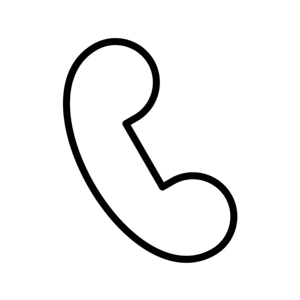 Telefonzeichen Symbol Auf Weißem Hintergrund Vektorabbildung — Stockvektor