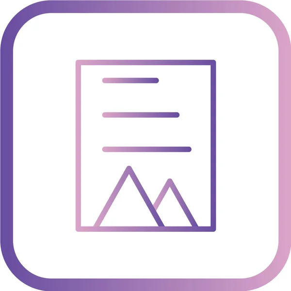 Icono Papel Morado Sobre Fondo Blanco Ilustración Vectorial — Archivo Imágenes Vectoriales