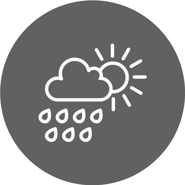 Ikona Wektora Pogody Znak Deszczu Meteorologia — Wektor stockowy