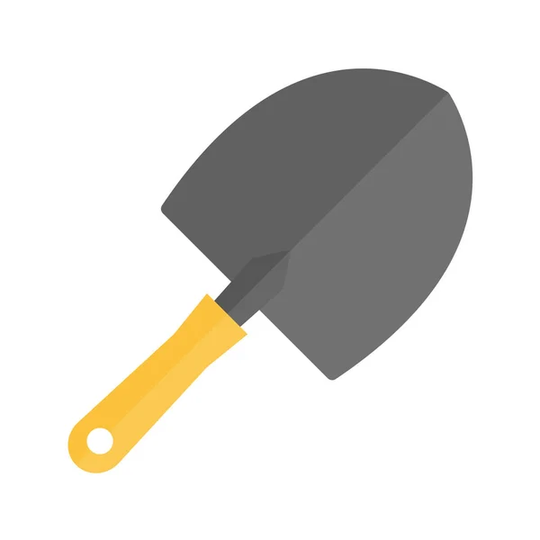 Shovel Icon Flat Style Isolated White Background Gardening Service Symbol — Stock Vector