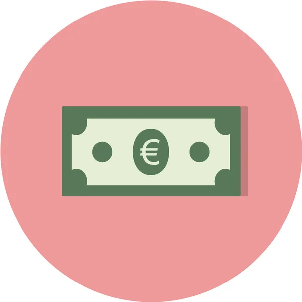 Dollar Platte Vector Pictogram — Stockvector