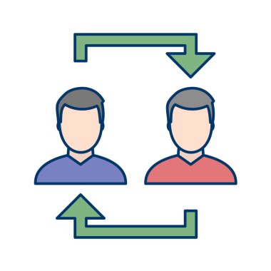 İş vektörü illüstrasyonu beyaz arkaplanda izole edildi 